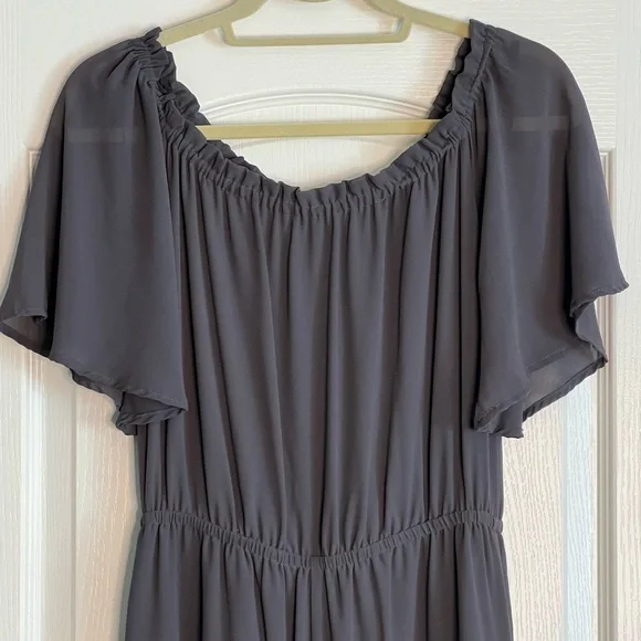 Elegant Gray Wide Leg Jumpsuit - Picture 4 of 5